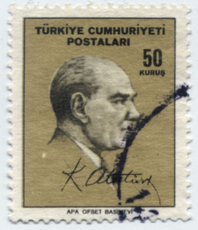 Ататюрк на турецкой марке
