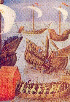 Флот крестоносцев у Константинополя в 1203 году