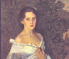 Сомов - Дама в голубом (фрагмент)