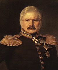 Портрет генерала А. П. Ермолова. Худ. П. З. Захаров (Захаров-Чеченец). 1843 г. Фрагмент.