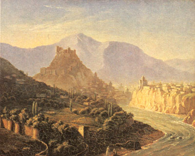 Вид Тифлиса. Картина М. Ю. Лермонтова. 1837 г.