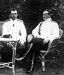 Император Николай II и великий князь Михаил Александрович Романовы.